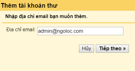 liên kết email tên miền riêng với gmail 1